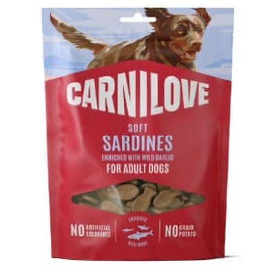 Carnilove Hond Soft Snack Sardines met Look
