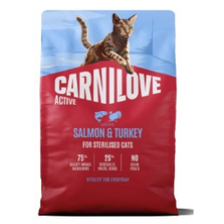 Carnilove Kat Zalm& Kalkoen Sterilised Adult, 2 kg