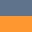 Grijsblauw/oranje