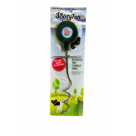3sixtyfun Piquet de sol avec ligne rétractable