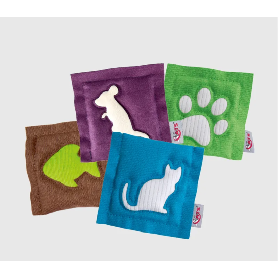 4cats Coussin avec motif, herbe à chat