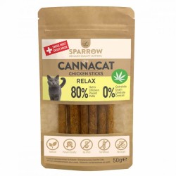 Sparrow Pet CannaCat Kipsticks met CBD