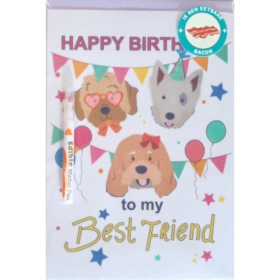 Carte comestible Best Friend Post Joyeux anniversaire