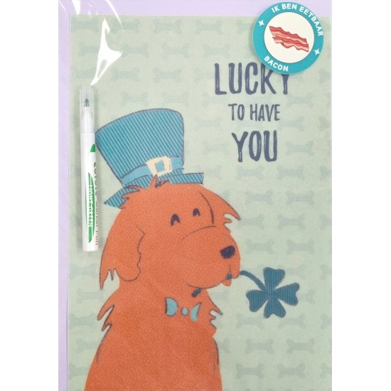 Carte comestible Best Friend Post Chanceux de vous avoir