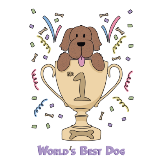 Carte comestible Best Friend Post Le meilleur chien du monde