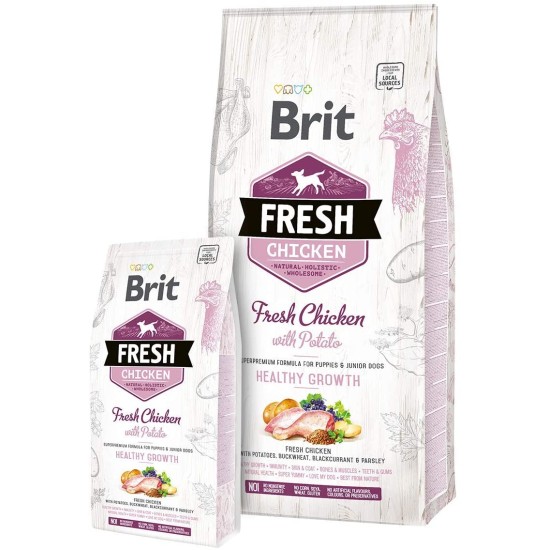 Brit Fresh Kip met Aardappel Puppy, 12 kg 