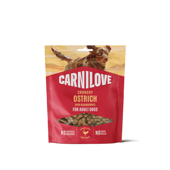 Carnilove Hond Crunchy Snack Struisvogel met Bramen