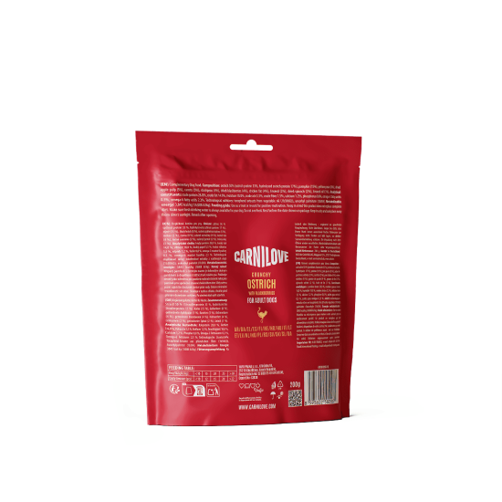 Carnilove Hond Crunchy Snack Struisvogel met Bramen