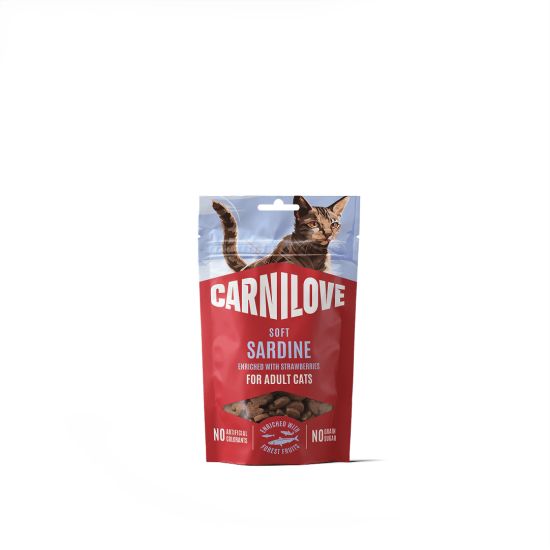 Carnilove Kat Soft Snack Sardine met aardbei