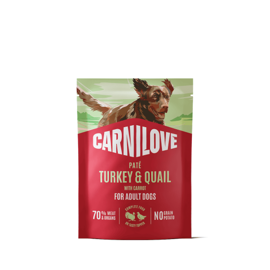 Carnilove Hond Pouch Kalkoen & Kwartel met Gele Wortel