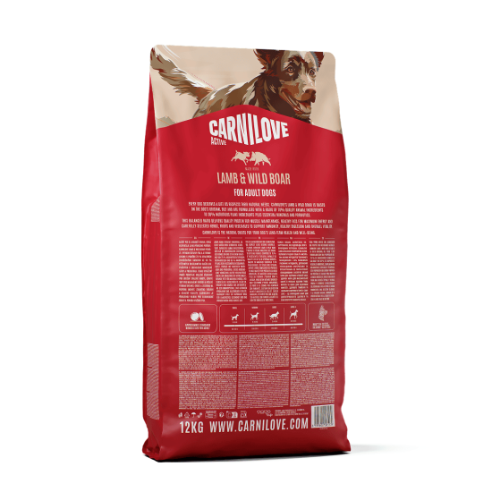 Carnilove Hond Active Lam & Everzwijn, 12 kg
