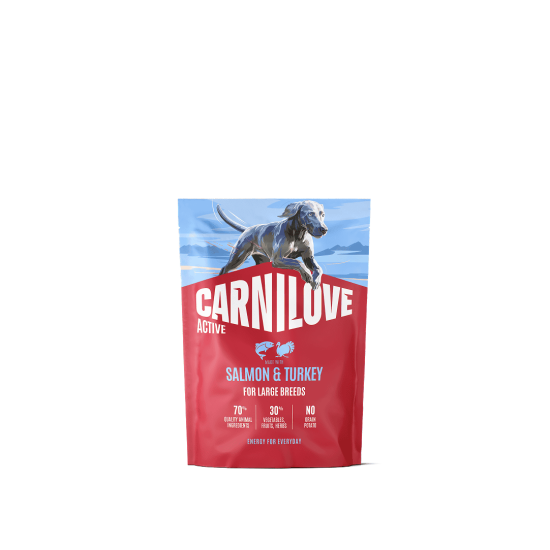 Croquettes Carnilove Dog Active Saumon et Dinde, 1,5 kg