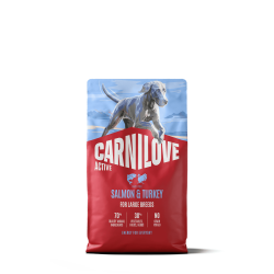 Carnilove Hond Active Zalm & Kalkoen LB, 4 kg