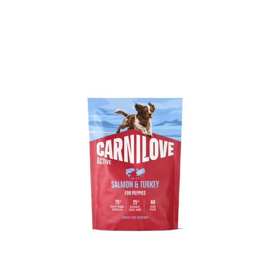 Carnilove Hond Active Zalm & Kalkoen Puppy, 1,5 kg