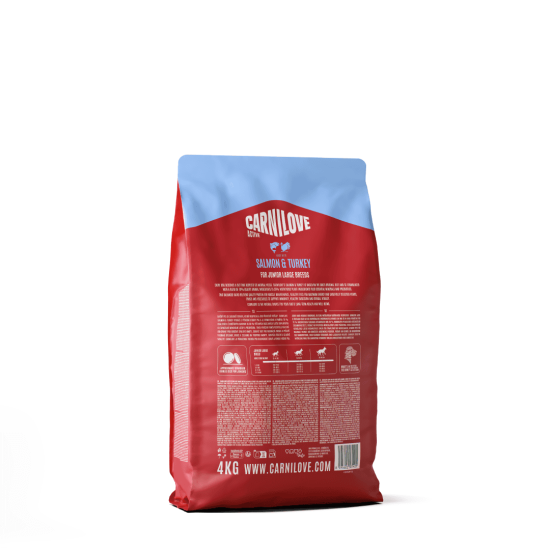 Carnilove Hond Active Zalm & Kalkoen Junior LB, 4 kg