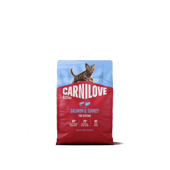 Carnilove Kat Active Zalm & Kalkoen kittens, 2 kg
