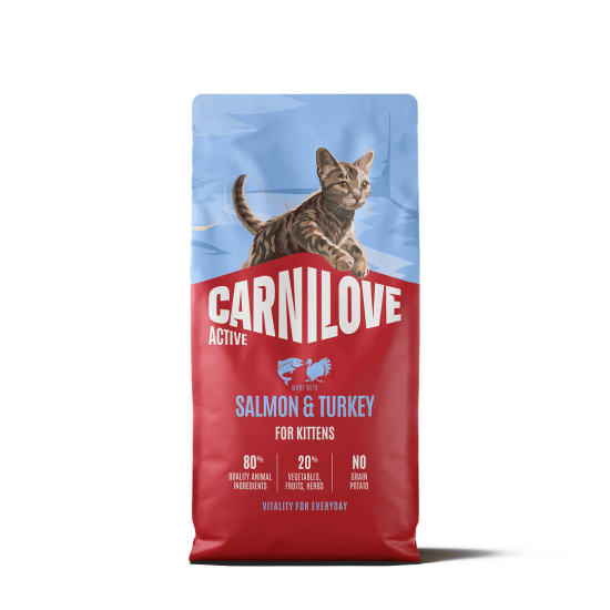 Carnilove Kat Active Zalm & Kalkoen kittens, 6 kg