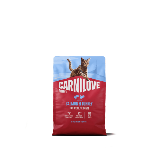 Carnilove Kat Active Zalm & Kalkoen sterilised, 2 kg