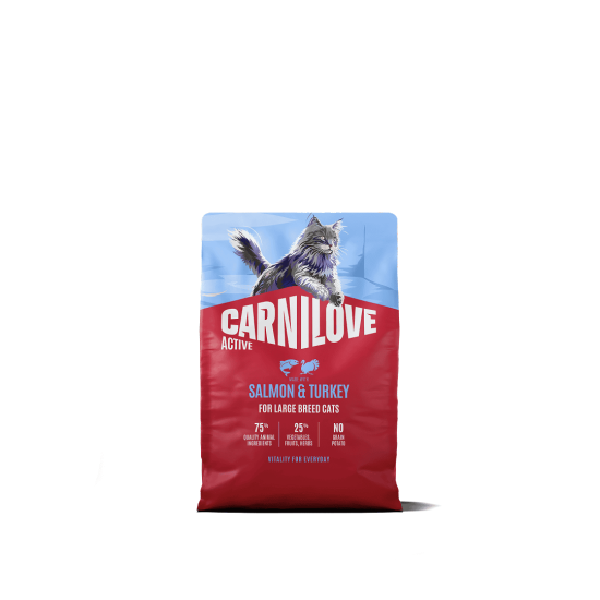 Carnilove Kat Active Zalm & Kalkoen large breed, 2 kg