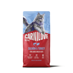 Carnilove Kat Active Zalm & Kalkoen large breed, 6 kg