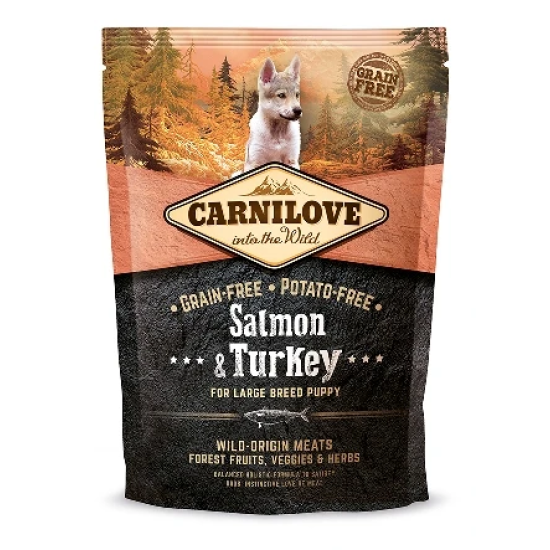 Carnilove Hond Zalm & Kalkoen Puppy LB, 1,5 kg