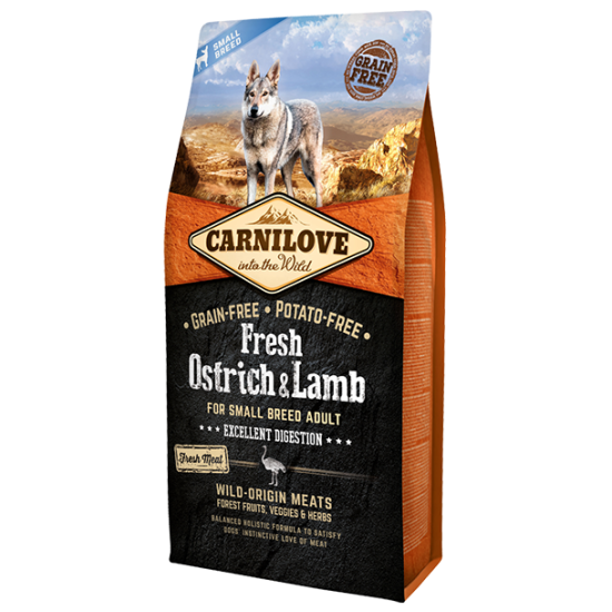 Carnilove Hond Fresh Struisvogel & Lam small breed, 1,5 kg