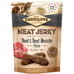 Carnilove Jerky Kalkoen, Rund & Kip Fillet