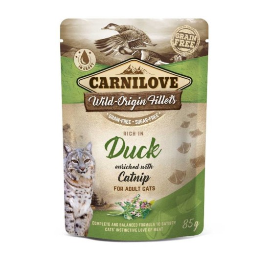 Carnilove Kat Pouch Kip & Eend met Catnip