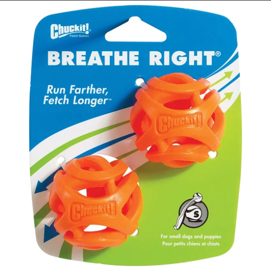Chuckit Breathe Right Fetch Ball, small (2-pack)