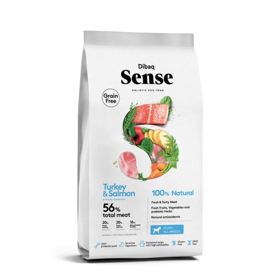 Dibaq Sense Salmon & Turkey Puppy, 12 kg