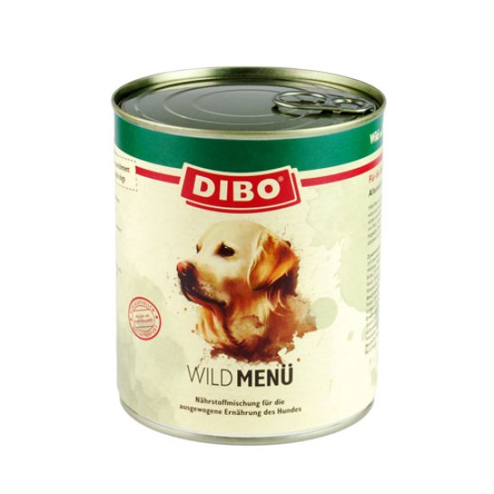 Dibo Canned Food Menu Gibier, Bœuf, Poulet et Agneau, 400 g