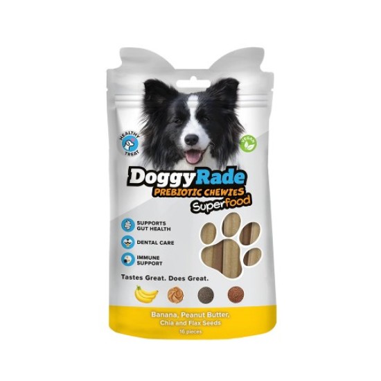 Superaliments à mâcher prébiotiques DoggyRade avec banane et beurre de cacahuète