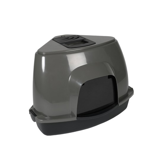 Ebi Cat House Bac à litière Prism 70 Zen Gris Foncé