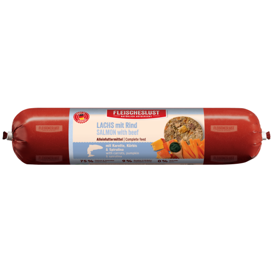 Fleischeslust Classic Salmon with Beef, 400 g