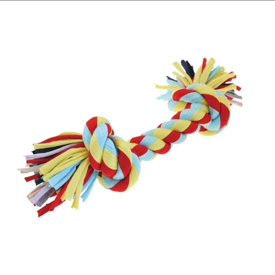 Corde à tirer Happy Pet Twist-Tee avec 2 nœuds, petite