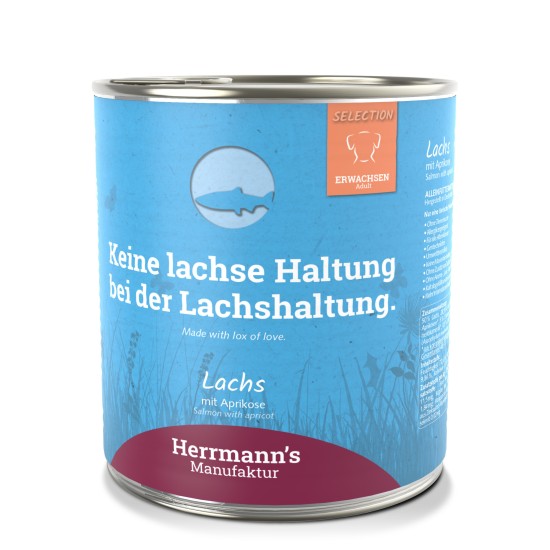 Herrmanns Bio Zalm met Abrikoos, 800 g (blik)
