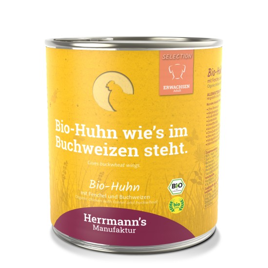 Herrmanns Bio Kip met Venkel, 800 g (blik)