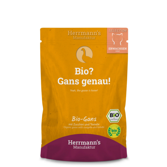 Herrmanns Bio Cat Oie aux Courgettes, 100 g (sachet)