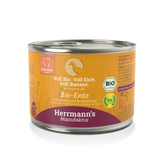 Herrmanns Bio Kat Eend met Aardappel, 200 g (blik)
