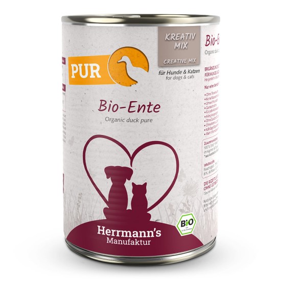 Herrmanns Bio Puur Eend, 400 g (blik)