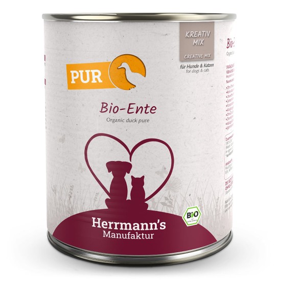 Herrmanns Bio Puur Eend, 800 g (blik)