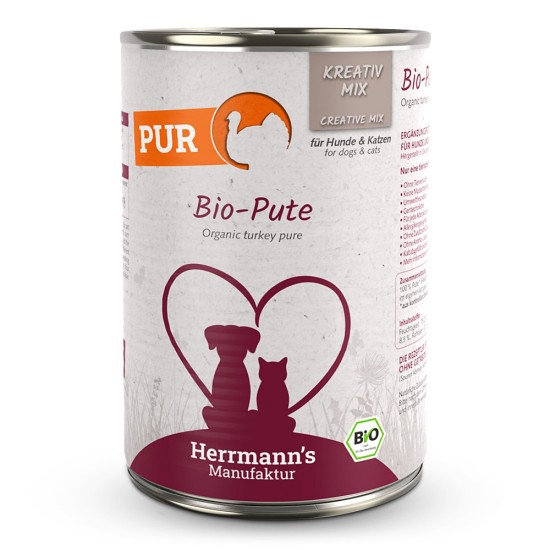 Herrmanns Bio Puur Kalkoen, 400 g (blik)