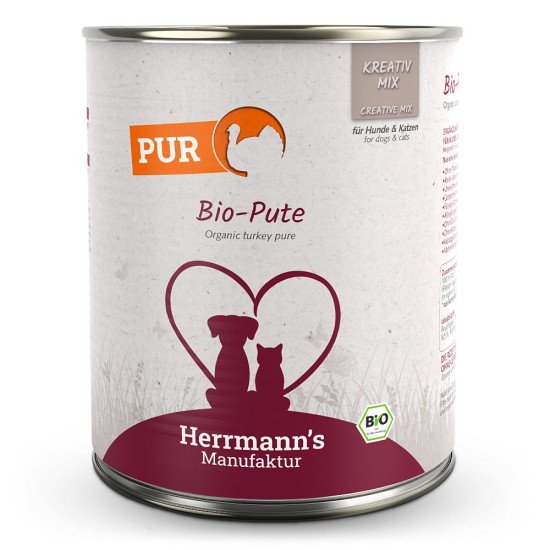 Herrmanns Bio Puur Kalkoen, 800 g (blik)