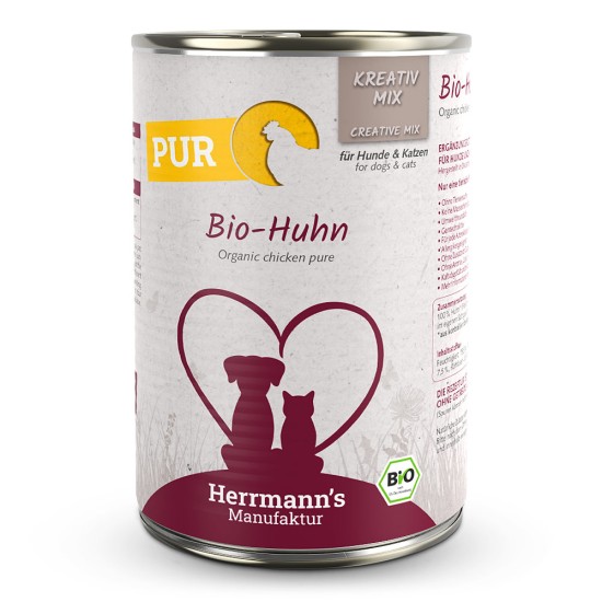 Herrmanns Bio Puur Kip, 400 g (blik)