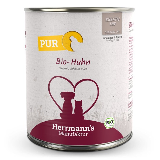 Herrmanns Bio Puur Kip, 800 g (blik)