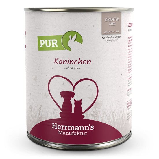 Herrmanns Puur Konijn, 800 g (blik)