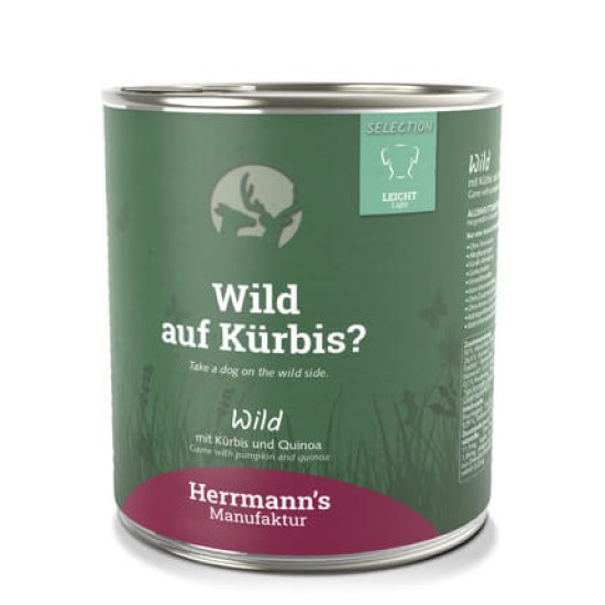 Herrmanns Light Hert met Pompoen, 800 g (blik)