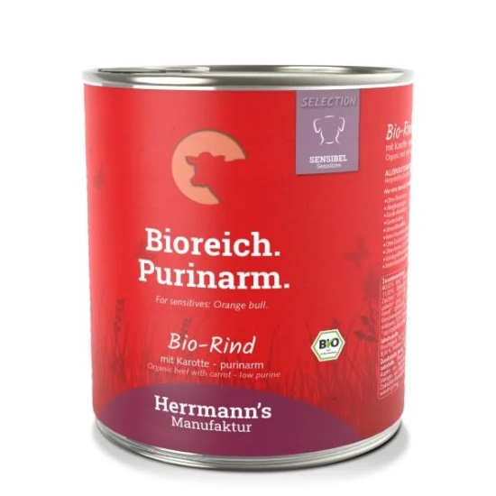 Herrmanns Bio Purinearm Rund met Wortel, 800 g