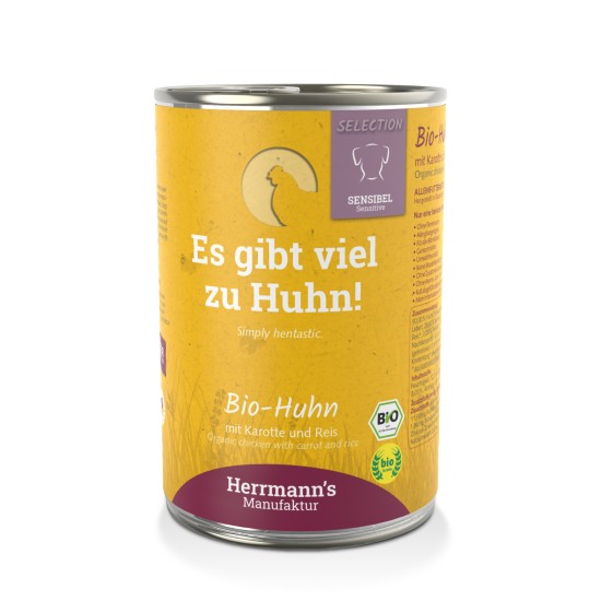 Herrmanns Bio Sensitive Kip met Wortel, 400 g