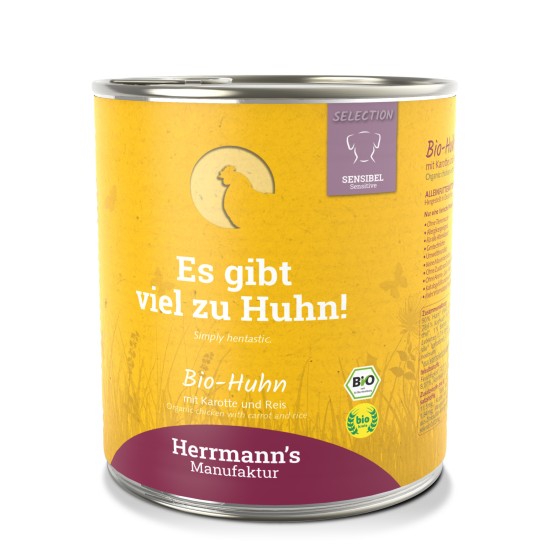 Herrmanns Bio Sensitive Kip met Wortel, 800 g